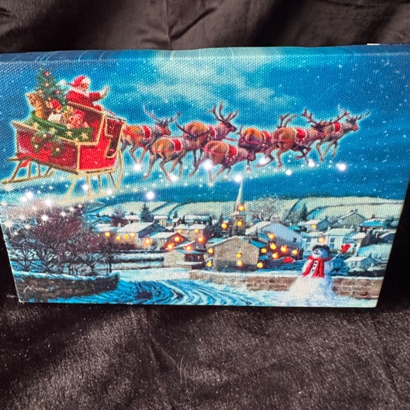 Table Top or hang Christmas light up Canvas - Picture 3 of 5